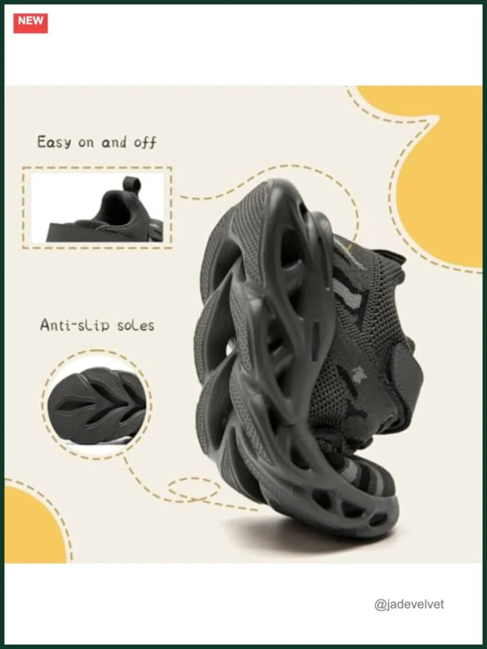 Kids Lightweight Mesh Athletic Shoes with Hook & Loop Closure